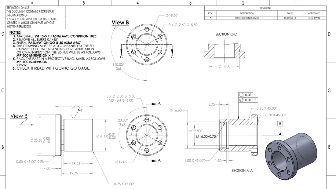 Detail Manufacture Drawing – Wisemark